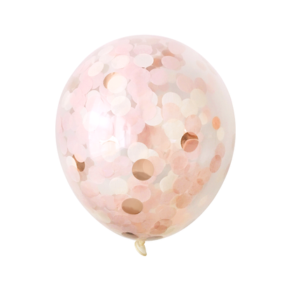 Blush Pink & Rose Gold Confetti Balloon