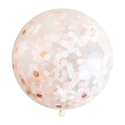 Blush Pink & Rose Gold Confetti Balloon