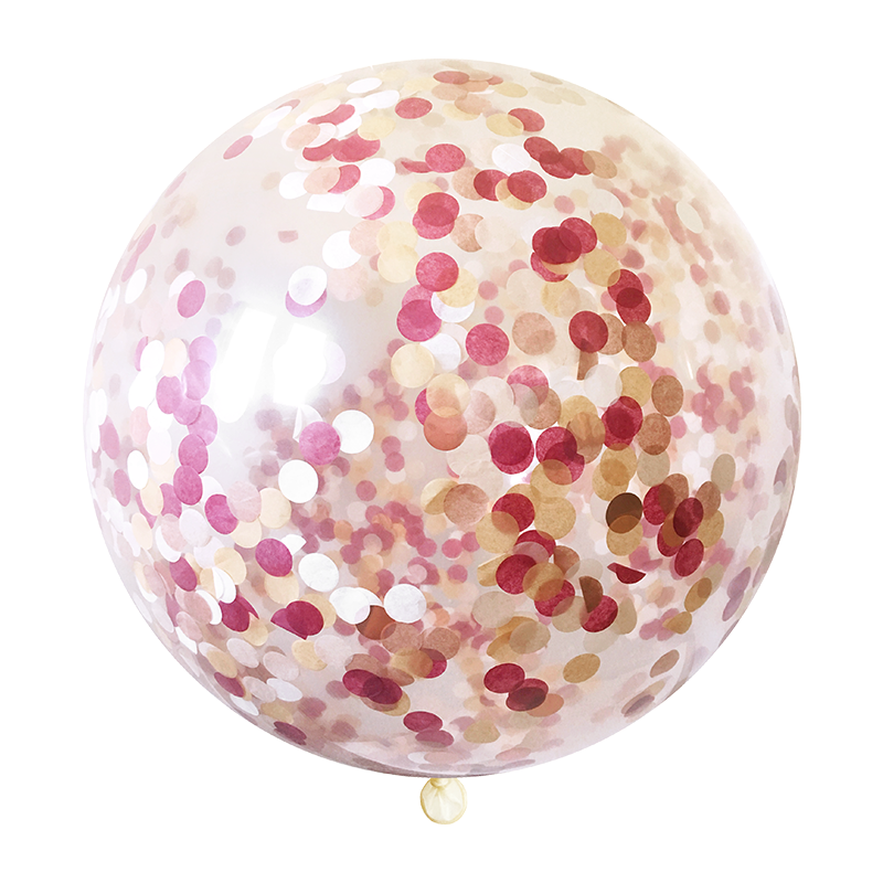 Burgundy Confetti Balloon