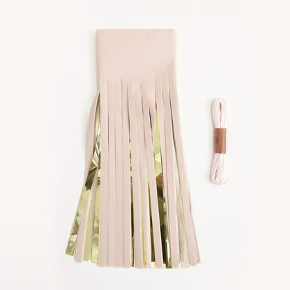 Blush Pink & Gold Tassel Garland Kit