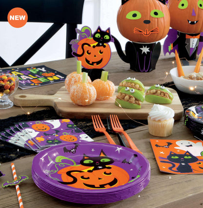 Cat & Pumpkin Happy Halloween Luncheon Napkins 16ct