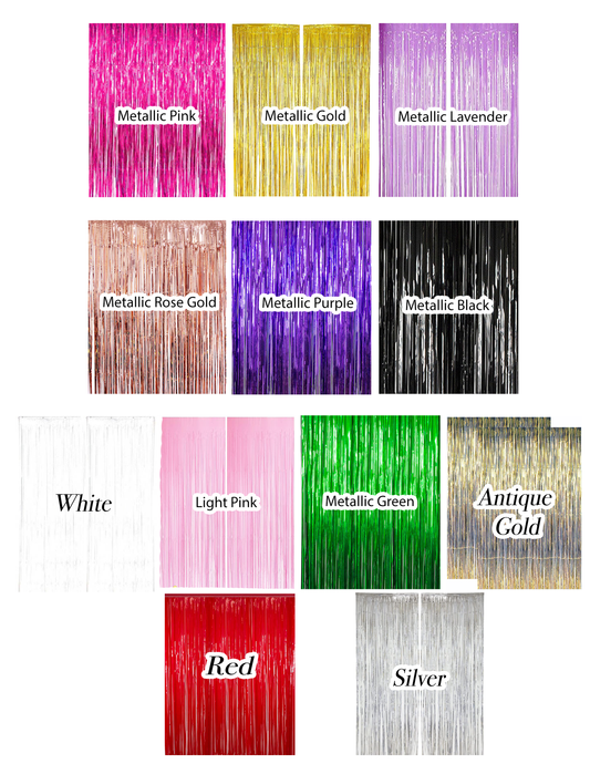 Fringe Foil Curtain By Color