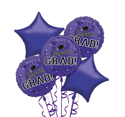 Congrats Grad Purple Bouquet 5pc