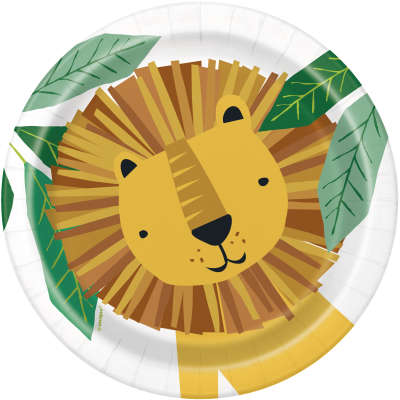 Animal Safari Round 7" Dessert Plates 8ct