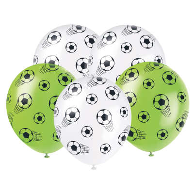 3D Soccer 12" Latex Balloons 5ct