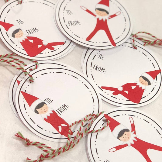 Elf on The Gift Tags