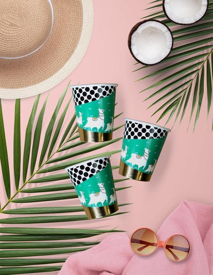 Cactus Llama Fiesta Party Cups