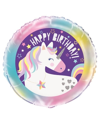 Unicorn Birthday Balloon 18''