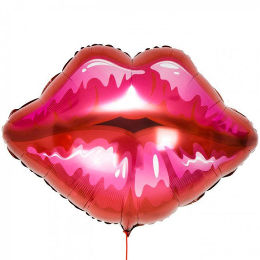 Big Red kiss lips foil balloon