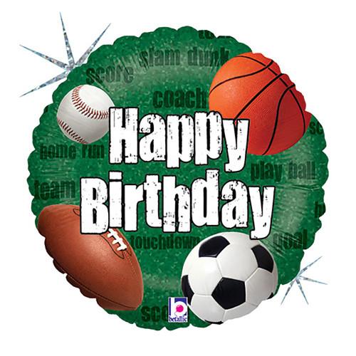 Sports Balls Birthday mylar