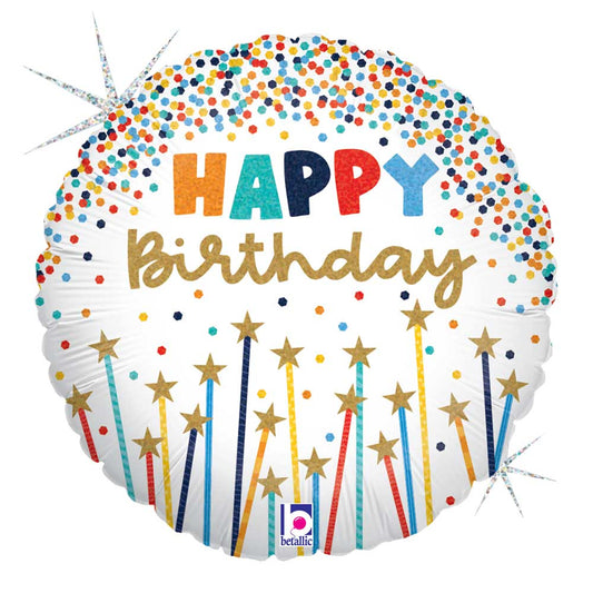 BIRTHDAY 18" STAR CANDLES