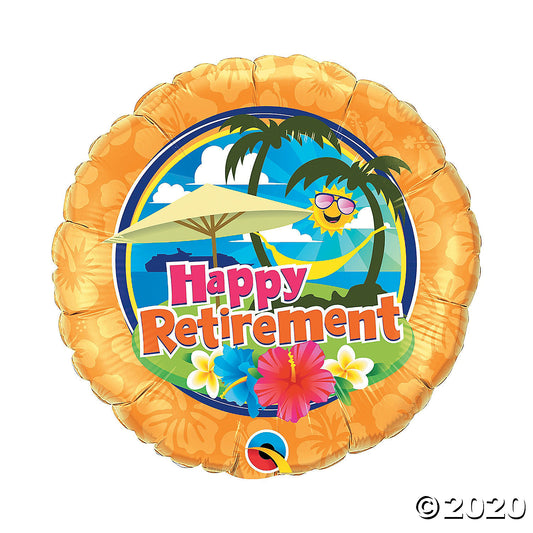 Happy Retirement Beach, 18 inch