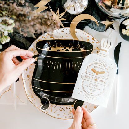 Spellbound Cauldron 8" Shaped Plate (8 Count)