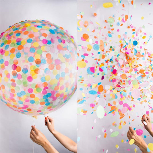 Color Rainbow 36'' Confetti Balloon