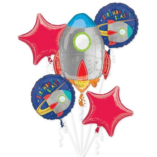 Blast Off Space Balloon Bouquet 5pc