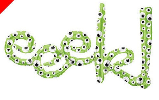 EEK Balloon Script Halloween Party Decorations Green