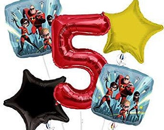 Incredibles Balloon Bouquet 5pc.