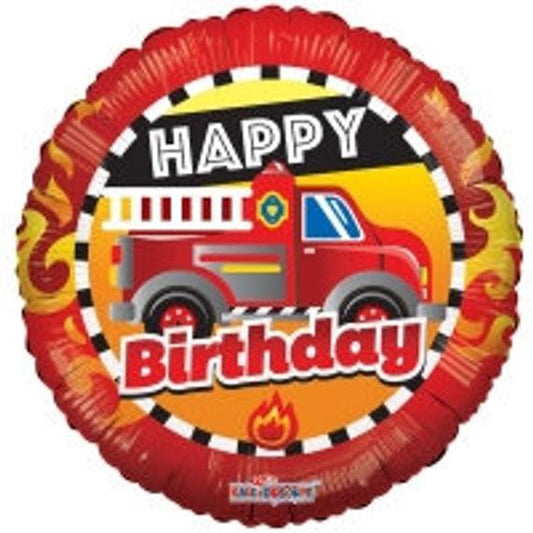 Fire truck birthday balloon
