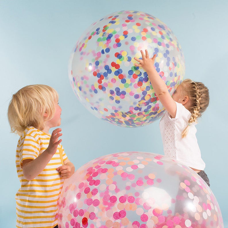 Color Rainbow 36'' Confetti Balloon