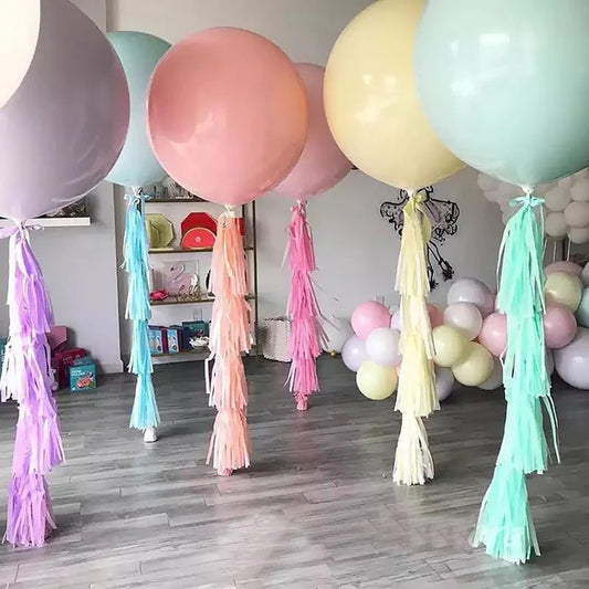 36 inches JUMBO PASTEL Balloon w/ Tassel Tail