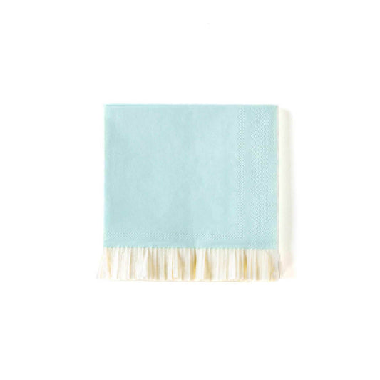 Baby Blue Fringed Napkins