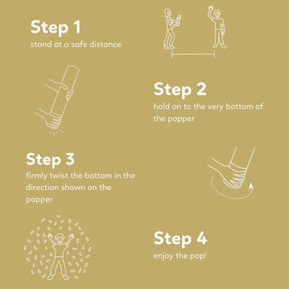 Glitter Gold Confetti Cannon