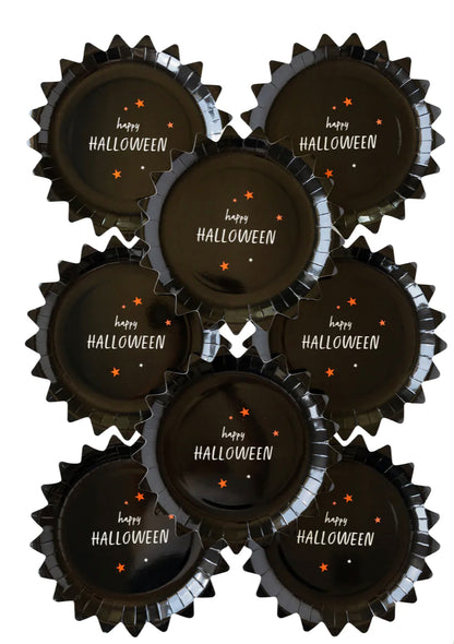 BOO CREW HAPPY HALLOWEEN PINKING PLATE, 8 Count*