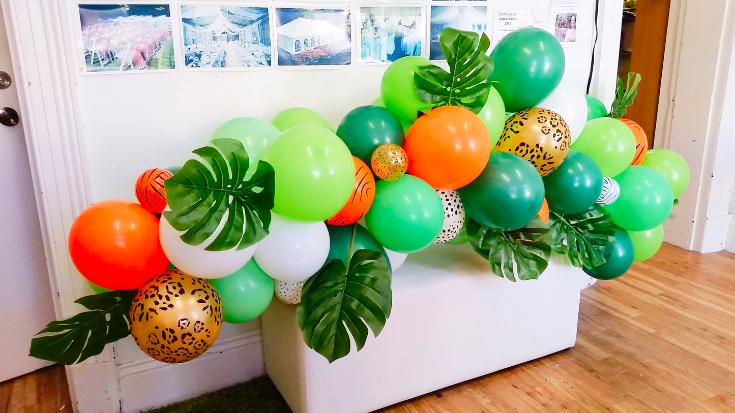 Jungle Forest Leaf BALLOON GARLAND ( TO GO NO INSTALL)