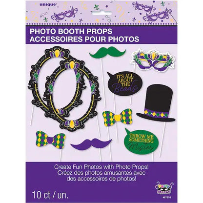 Mardi Gras Photo Booth Props 10ct