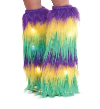 MARDI GRAS Light Up Leg Warmers
