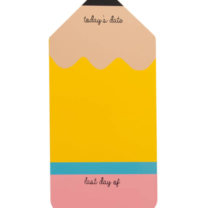 First or Last Day of School Reversible Pencil Handprint Sign