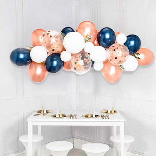 Navy & Blush Theme BALLOON GARLAND(TO GO NO INSTALL)