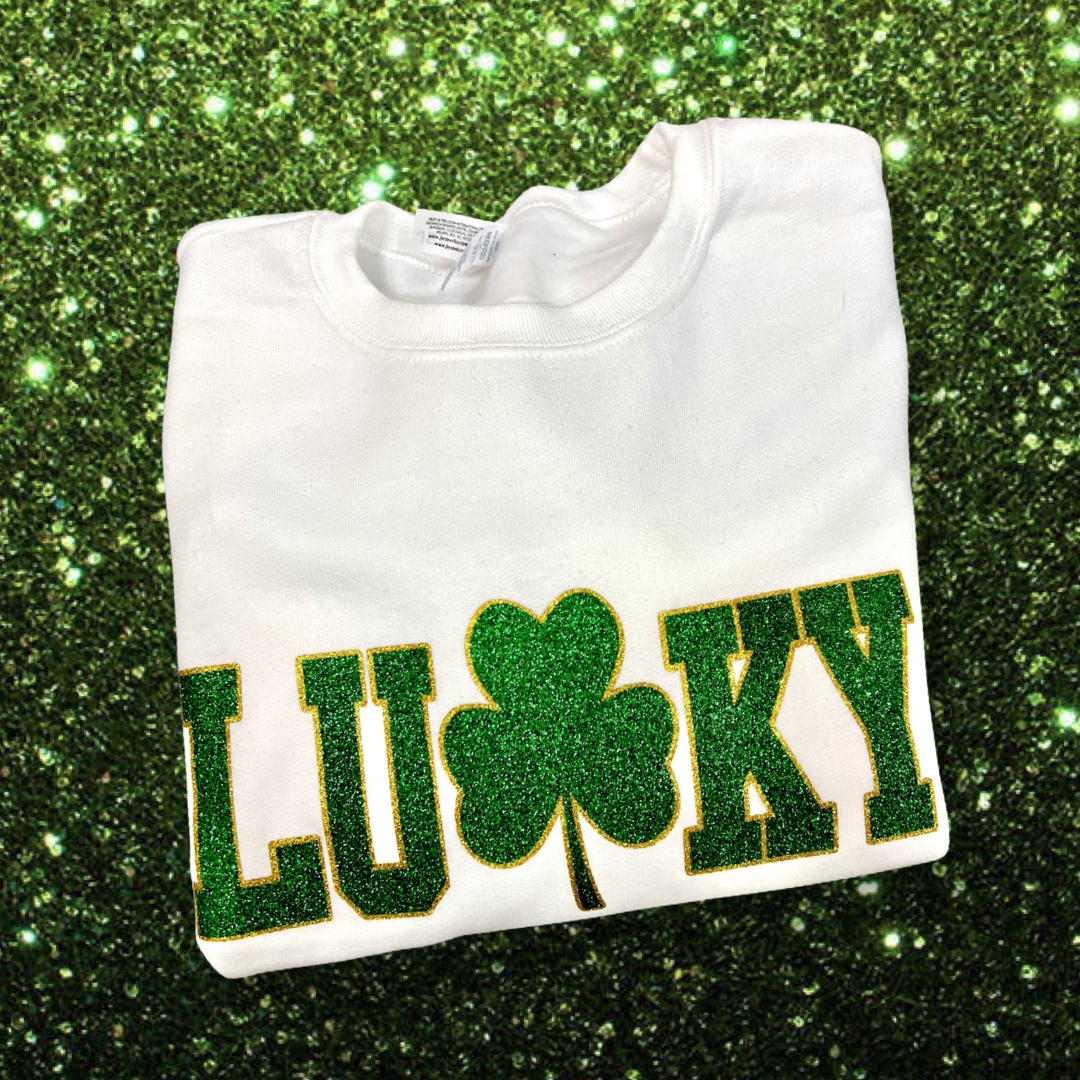 Glitter Clover Lucky Charm Shirt