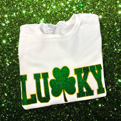 Glitter Clover Lucky Charm Shirt