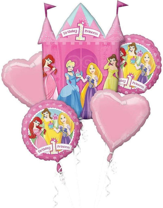 Disney Princess 1st Birthday Balloon Bouquet