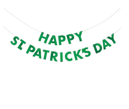 Foil Happy St. Patrick's Day Letter Banner 10.5 ft 2pc
