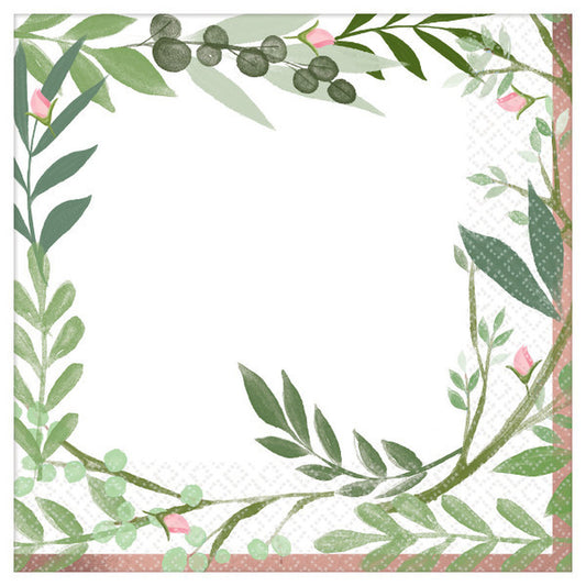 LOVE & LEAVES LUNCHEON NAPKINS