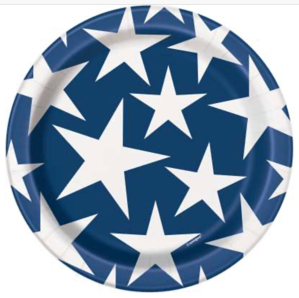Stars & Stripes 7” Round Dessert Plate 8ct.