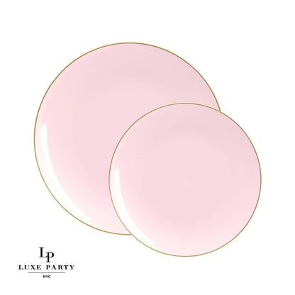 Blush • Gold Plastic Plates | 10 Pack