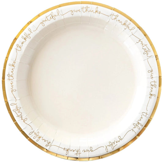 THANKSGIVING HARVEST DINNER PLATES 8CT