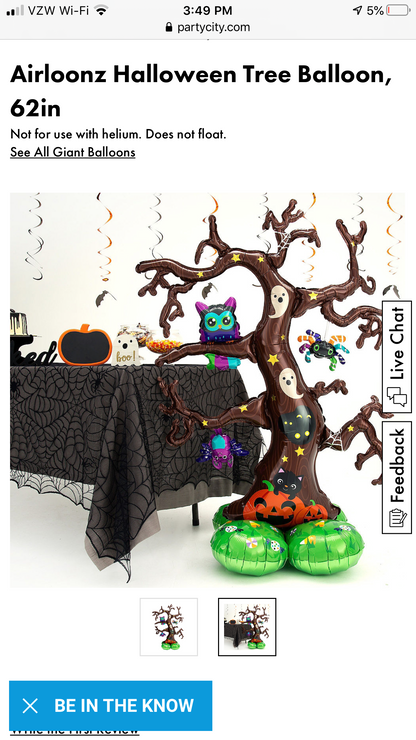 Airloonz Halloween Tree Balloon, 62in