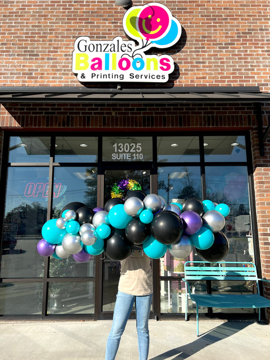 Galaxy Blue BALLOON GARLAND(TO GO NO INSTALL)