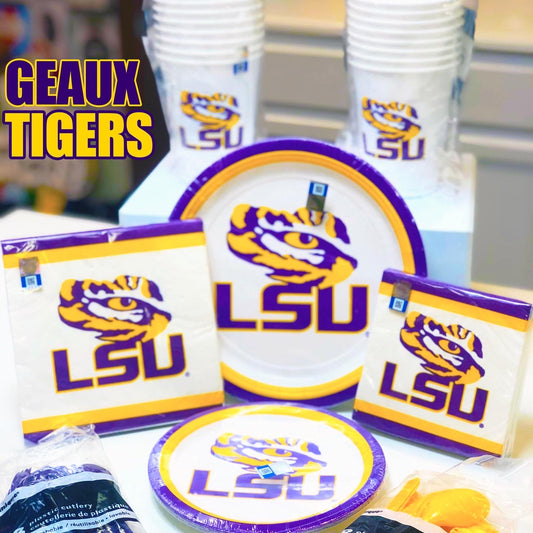 LSU Geaux Tigers Party Supplies Package Deal