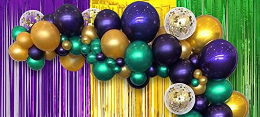 MARDI GRAS  Theme BALLOON GARLAND TO-GO (NO INSTALL)