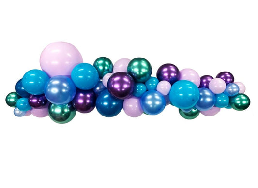 Chrome Mermaid Swirl BALLOON GARLAND(TO GO NO INSTALL)