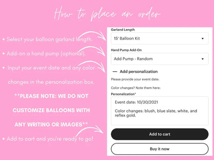 Custom DIY Balloon Garland