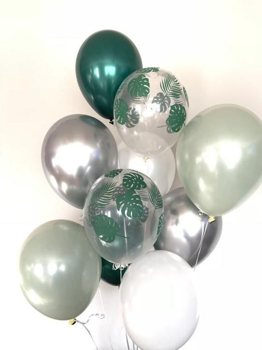 Machine Green & Leaf Bouquet 10pc