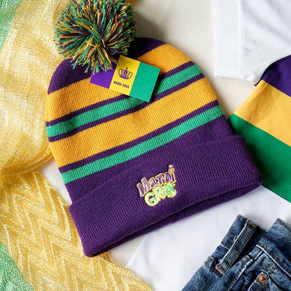 Mardi Gras Beanie Hat*