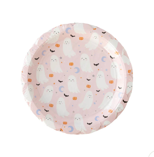 TRICK OR TREAT ICON SCALLOPED PLATE