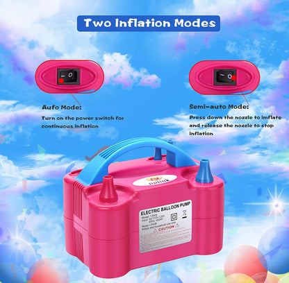 Electric Dual Nozzle Balloon Blower Pump